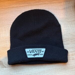 Vans Classic Black Beanie with Logo Patch
